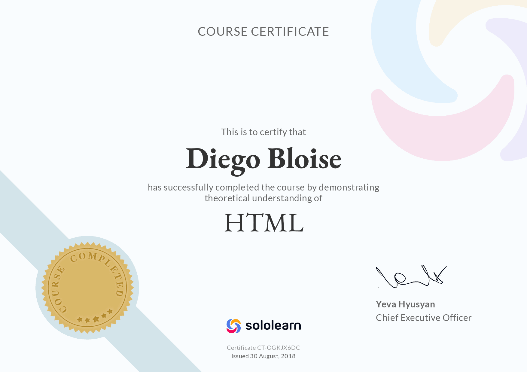 certificate image
