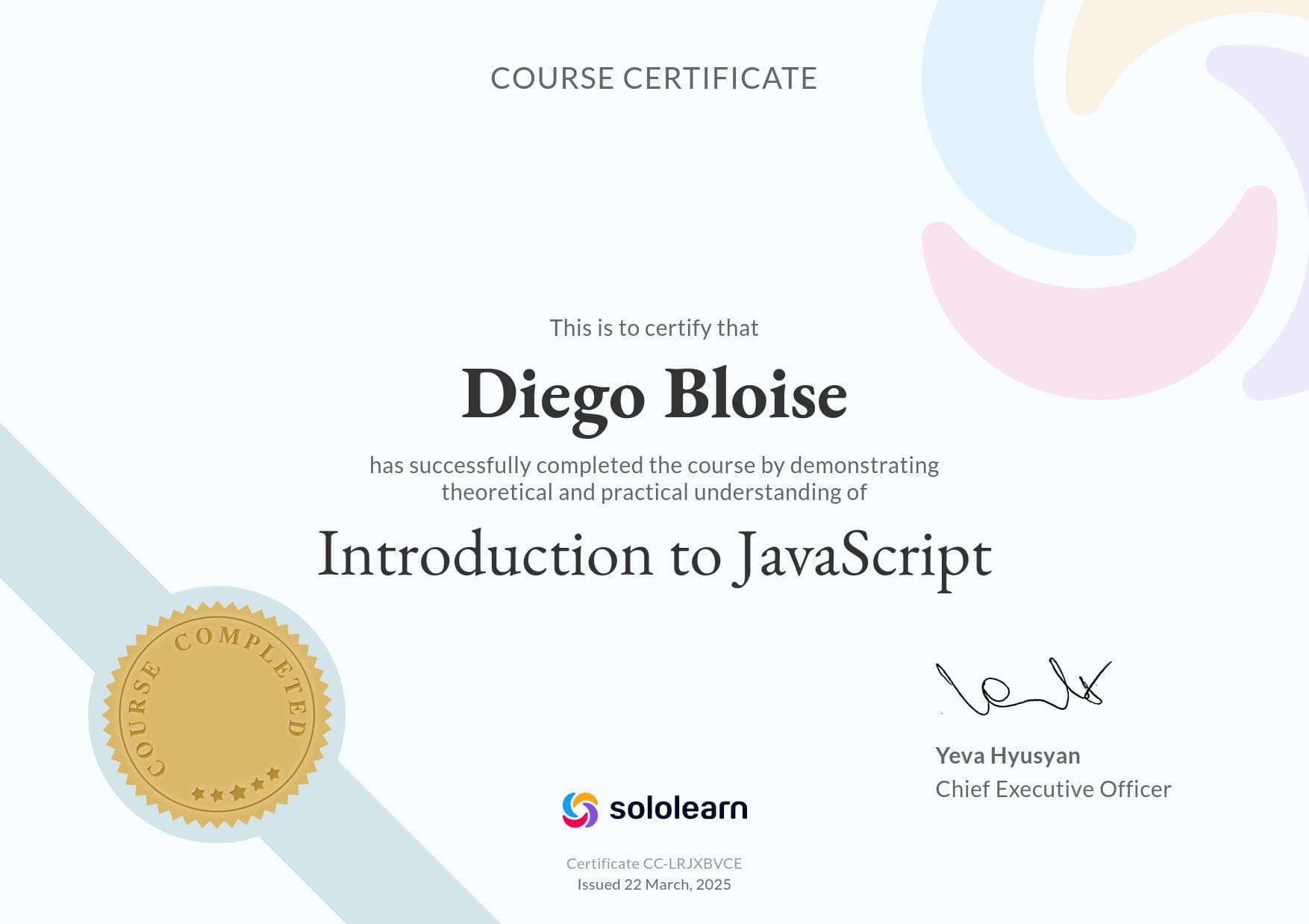 certificate image