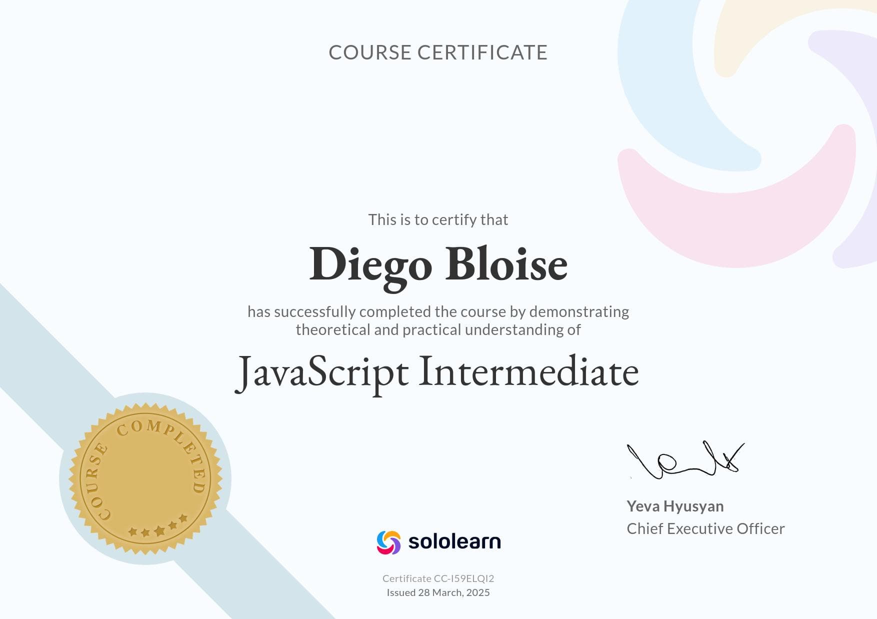 certificate image
