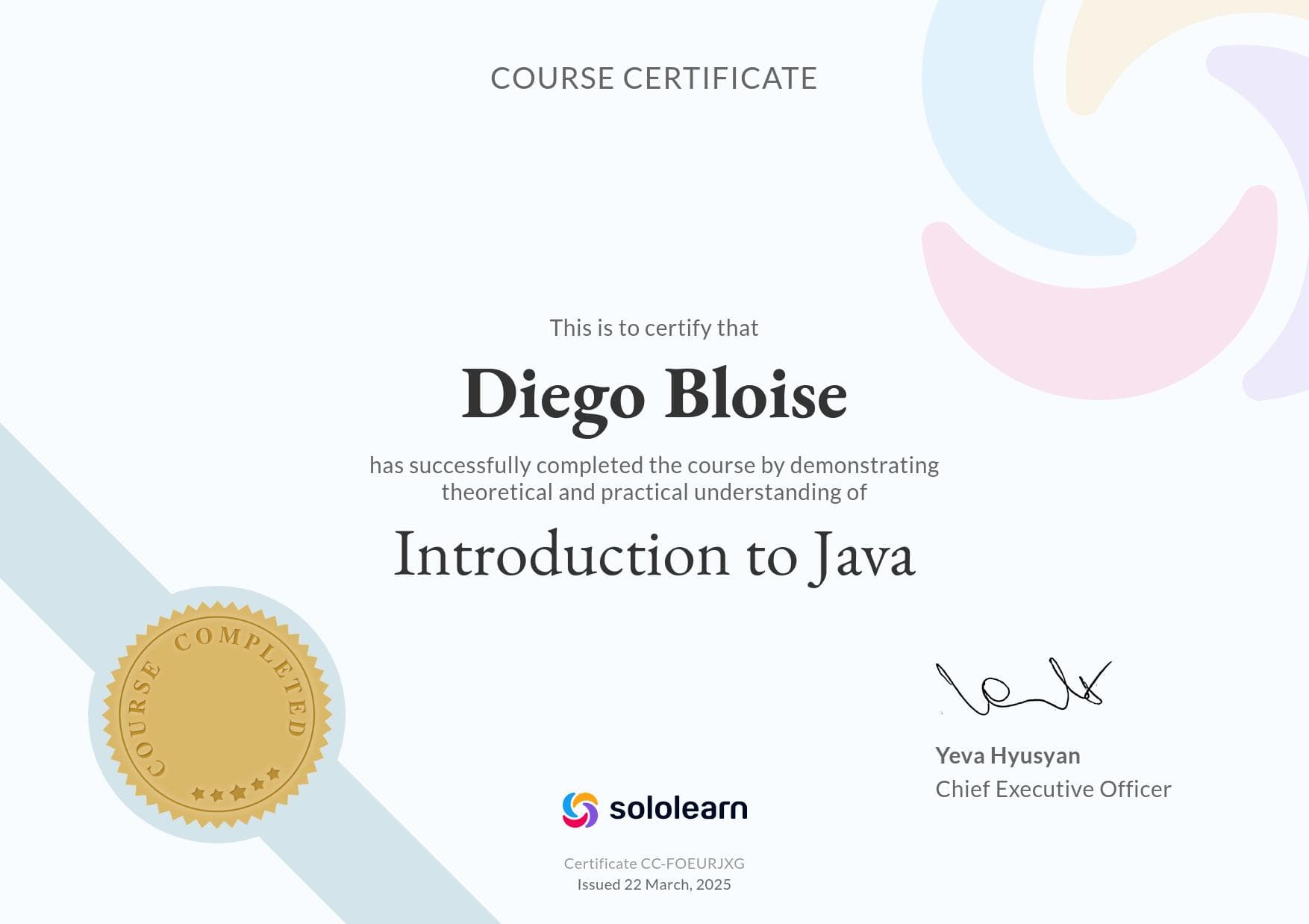 certificate image